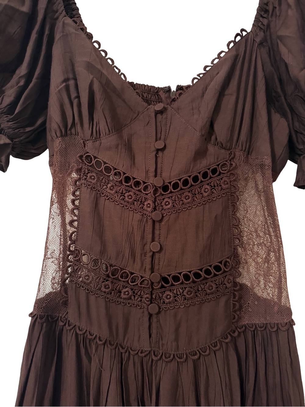En Saison Peregrine Maxi Dress Chocolate Brown S NWOT - Picture 7 of 14